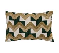 Paris Prix Atmosphera Créateur d'intérieur - Coussin en Jacquard Chenillé Floe 38x58cm Kaki