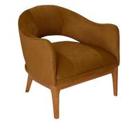 Paris Prix Atmosphera Créateur d'intérieur - Fauteuil Design en Velours Libor 75cm Camel