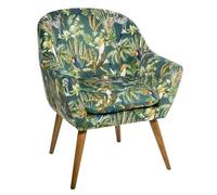 Paris Prix Atmosphera Créateur d'intérieur - Fauteuil Design Imprimé Sango 83cm Vert