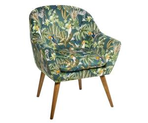 Paris Prix Atmosphera Créateur d'intérieur - Fauteuil Design Imprimé Sango 83cm Vert
