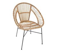Paris Prix Atmosphera Créateur d'intérieur - Fauteuil Vintage en Osier Agathe 86cm Naturel