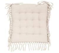 Paris Prix Atmosphera Créateur d'intérieur - Galette de Chaise Macramé 40x40cm Ivoire