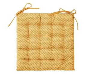 Paris Prix Atmosphera Créateur d'intérieur - Galette de Chaise Otto 38x38cm Ocre