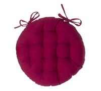 Paris Prix Atmosphera Créateur d'intérieur - Galette de Chaise Ronde Leana 38cm Rouge
