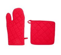 Paris Prix Atmosphera Créateur d'intérieur - Gants & Manique de Cuisine Coton 33cm Rouge