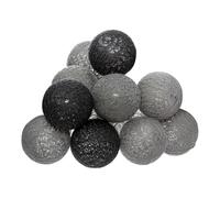 Paris Prix Atmosphera Créateur d'intérieur - Guirlande Led 10 Boules Smoky 165cm Gris & Noir