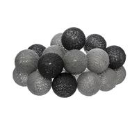 Paris Prix Atmosphera Créateur d'intérieur - Guirlande Led 16 Boules Smoky 255cm Gris & Noir