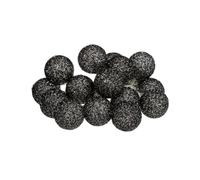 Paris Prix Atmosphera Créateur d'intérieur - Guirlande Led 16 Mini Boules 240cm Noir Pailleté