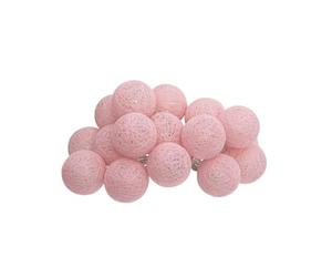 Paris Prix Atmosphera Créateur d'intérieur - Guirlande Led 16 Mini Boules 240cm Rose Clair