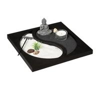 Paris Prix Atmosphera Créateur d'intérieur - Jardin Zen Bouddha Ying Yang 23cm Noir