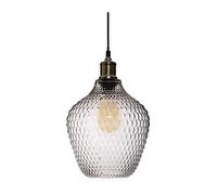 Paris Prix Atmosphera Créateur d'intérieur - Lampe Suspension Verre Fumé Omaha 25cm Gris