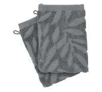 Paris Prix Atmosphera Créateur d'intérieur - Lot de 2 Gantss de Toilette Tencel 15x21cm Gris