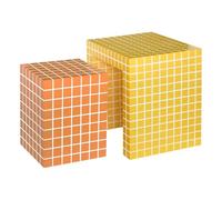 Paris Prix Atmosphera Créateur d'intérieur - Lot de 2 Tables d'Appoint Betsy 45cm Jaune & Orange