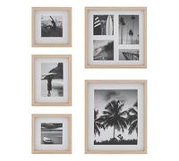 Paris Prix Atmosphera Créateur d'intérieur - Lot de 5 Cadres Photo Erin 31cm Naturel