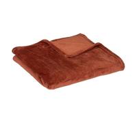 Paris Prix Atmosphera Créateur d'intérieur - Plaid Doux Uni Flanel 125x150cm Terracotta