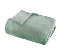 Paris Prix Atmosphera Créateur d'intérieur - Plaid en Flanelle Uni Ollis 130x180cm Vert Céladon