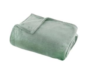 Paris Prix Atmosphera Créateur d'intérieur - Plaid en Flanelle Uni Ollis 130x180cm Vert Céladon