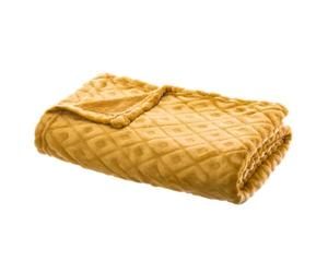 Paris Prix Atmosphera Créateur d'intérieur - Plaid Imprimé Losange 3D 125x150cm Ocre