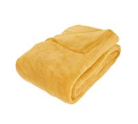 Paris Prix Atmosphera Créateur d'intérieur - Plaid Microfibre Polaire 180x230cm Ocre