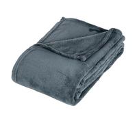 Paris Prix Atmosphera Créateur d'intérieur - Plaid Polaire Microfibre 125x150cm Bleu Orage