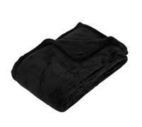 Paris Prix Atmosphera Créateur d'intérieur - Plaid Polaire Microfibre 125x150cm Noir