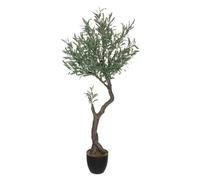 Paris Prix Atmosphera Créateur d'intérieur - Plante Artificielle en Pot Olivier 140cm Vert & Noir