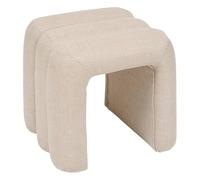 Paris Prix Atmosphera Créateur d'intérieur - Pouf 3 Arches en Tissu Sisco 44cm Argile