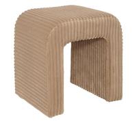 Paris Prix Atmosphera Créateur d'intérieur - Pouf Arche Velours Côtelé Sevi 43cm Beige Foncé