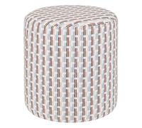 Paris Prix Atmosphera Créateur d'intérieur - Pouf Chenille à Motifs Sky Lounge 38cm Beige