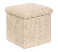 Paris Prix Atmosphera Créateur d'intérieur - Pouf Coffre Pliable Olma 38cm Crème