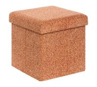 Paris Prix Atmosphera Créateur d'intérieur - Pouf Coffre Pliable Oxia 38cm Ambre