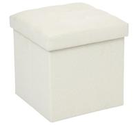 Paris Prix Atmosphera Créateur d'intérieur - Pouf Pliable Design Lysandre 38cm Beige