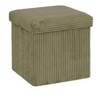 Paris Prix Atmosphera Créateur d'intérieur - Pouf Pliant Coffre Arum 38cm Kaki