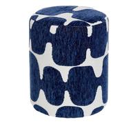 Paris Prix Atmosphera Créateur d'intérieur - Pouf Rond à Motifs Delor 30cm Bleu