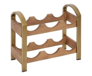 Paris Prix Atmosphera Créateur d'intérieur - Range-Bouteilles en Bois Jodie 35cm Marron