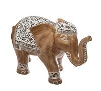 Paris Prix Atmosphera Créateur d'intérieur - Statue Déco en Résine Eléphant 11cm Naturel