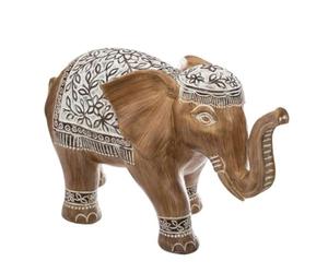 Paris Prix Atmosphera Créateur d'intérieur - Statue Déco en Résine Eléphant 11cm Naturel