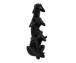 Paris Prix Atmosphera Créateur d'intérieur - Statuette 3 Singes Exotic Panama 24cm Noir