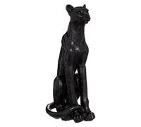 Paris Prix Atmosphera Créateur d'intérieur - Statuette Déco Léopard Artif 90cm Noir