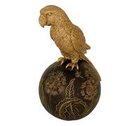 Paris Prix Atmosphera Créateur d'intérieur - Statuette Perroquet en Résine Belli 19cm Doré