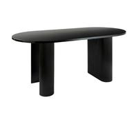 Paris Prix Atmosphera Créateur d'intérieur - Table à Manger Effet Cannelé Olova 180cm Noir
