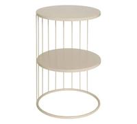 Paris Prix Atmosphera Créateur d'intérieur - Table d'Appoint Design Métal Kobu 52cm Beige