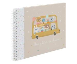 Paris Prix Atmosphera for Kids - Album 12 Photos de Classe School Bus 32cm Beige