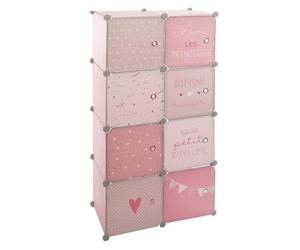 Paris Prix Atmosphera for Kids - Armoire Penderie Enfants Univers 124cm Rose