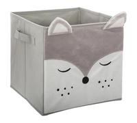 Paris Prix Atmosphera for Kids - Boîte de Rangement Pliable Renard 29x29cm Gris