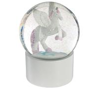 Paris Prix Atmosphera for Kids - Boule à Neige en Verre Licorne 13cm Blanc