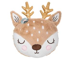 Paris Prix Atmosphera for Kids - Coussin Déco Tête de Biche 30cm Multicolore