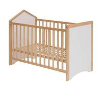Paris Prix Atmosphera for Kids - Lit Bébé Kima 60x120cm Blanc & Naturel
