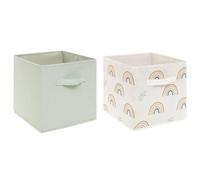 Paris Prix Atmosphera for Kids - Lot de 2 Boîtes de Rangement Arc-en-Ciel 29cm Vert