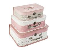 Paris Prix Atmosphera for Kids - Lot de 3 Valisette de Rangement Douceur 29cm Rose
